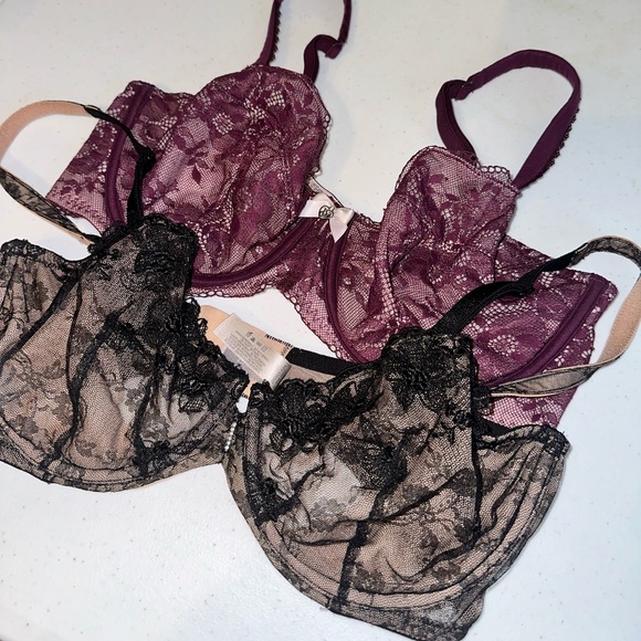 Brand new without tag beautiful lace bra . 34DD  2 for $45 .. - Picture 1 of 10